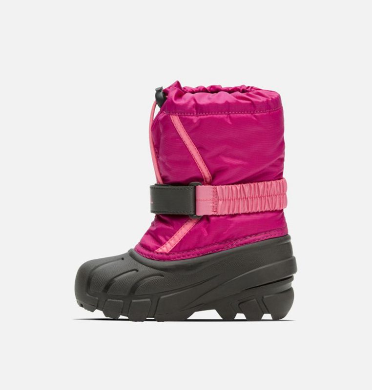 Botas Nieve Sorel Niños - Childrens Flurry™ Rosas/Negras - 64082-GDSZ